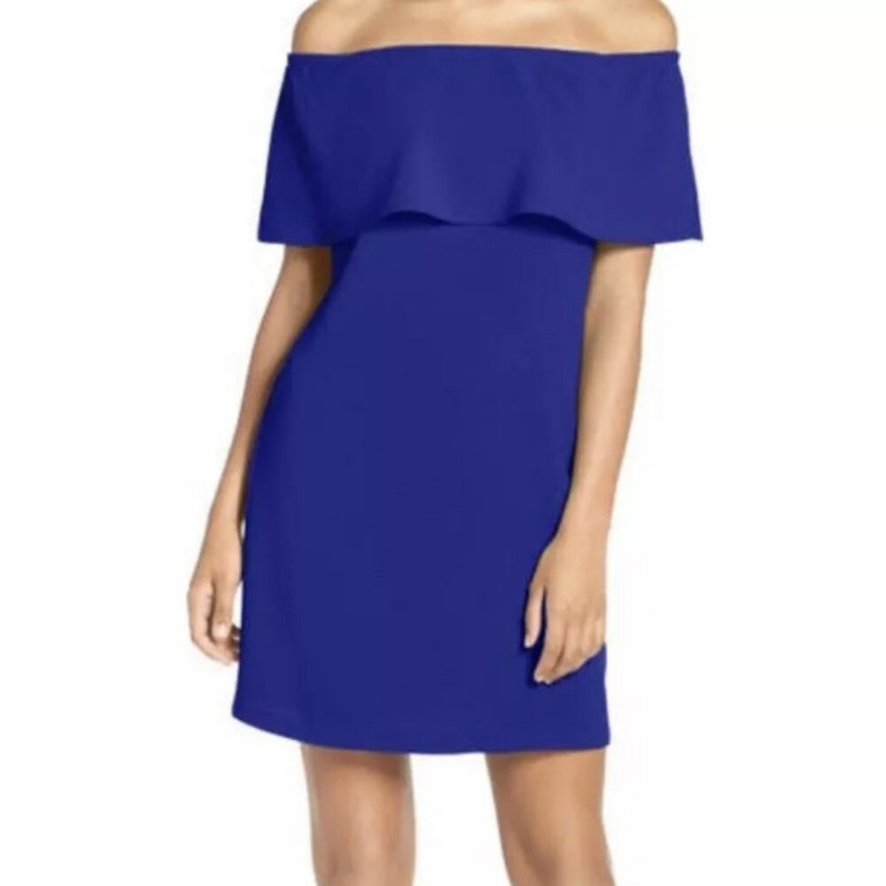 Charles Henry (Nordstrom) Blue Off Shoulder Mini Dress - XS